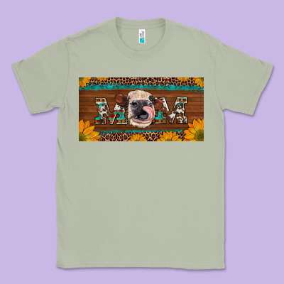 Western Heifer Mom With Sunflowers And Turquoise License Plate Classic Tee Designed By Artiststas