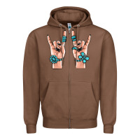 Chestnut gemstone rock hand Zipper Hoodie - MaliasSmallBusiness