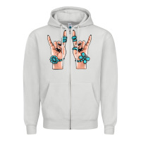 Dove Grey gemstone rock hand Zipper Hoodie - MaliasSmallBusiness
