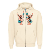 Sandshell gemstone rock hand Zipper Hoodie - MaliasSmallBusiness