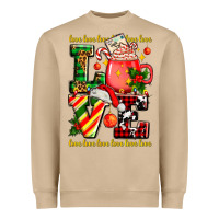 Mushroom love with coffee cup and christmas lights Heavyweight Sweatshirt - AdoDesignShop