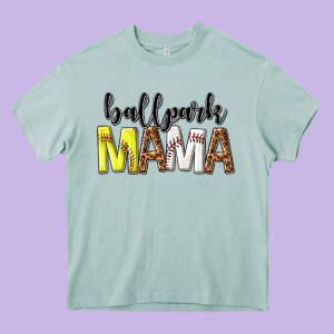 Ballpark Mama Heavy Core Tee Designed By Texasbilliewilder