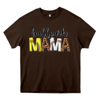 Chocolate Brown ballpark mama Heavy Core Tee - texasbilliewilder