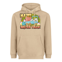 Mushroom Happy Easter truck Heavyweight Hoodie - LillyAllenDesigns