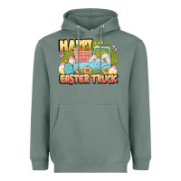 Sage Happy Easter truck Heavyweight Hoodie - LillyAllenDesigns