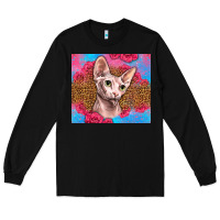 Black Western Sphynx Cat Long Sleeve Tee - LillyAllenDesigns