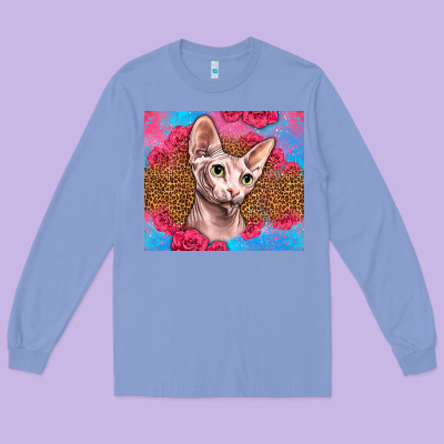 Western Sphynx Cat Long Sleeve Tee Designed By Lillyallendesigns