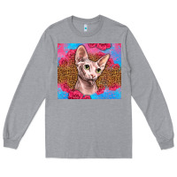 Heather Grey Western Sphynx Cat Long Sleeve Tee - LillyAllenDesigns