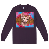Plum Western Sphynx Cat Long Sleeve Tee - LillyAllenDesigns