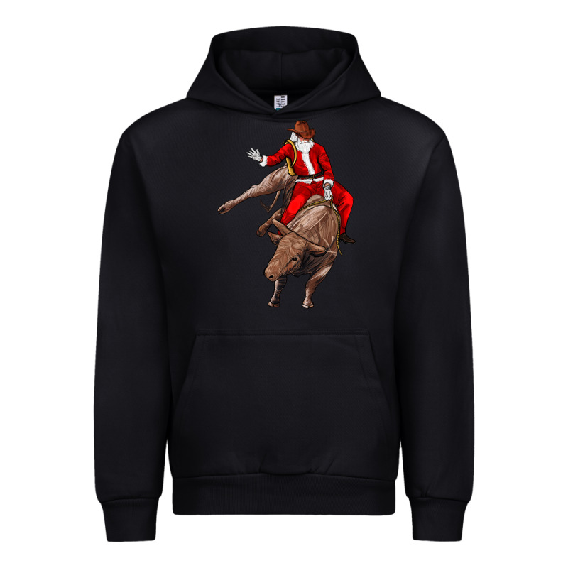Santa Riding A Bull Urban Hoodie by CowGirlArtShop | Teevron