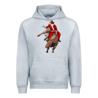 Heather Grey santa riding a bull Urban Hoodie - CowGirlArtShop