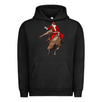 Pigment Black santa riding a bull Urban Hoodie - CowGirlArtShop