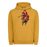 Pigment Peanut Butter santa riding a bull Urban Hoodie - CowGirlArtShop