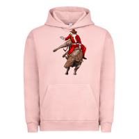Pigment Salmon santa riding a bull Urban Hoodie - CowGirlArtShop