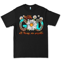 Black with god all things are possible daisy Premium Tee - Zillion Design Studio