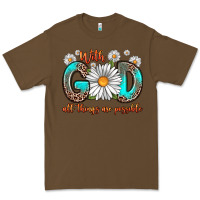 Cacao with god all things are possible daisy Premium Tee - Zillion Design Studio