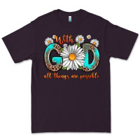 Plum with god all things are possible daisy Premium Tee - Zillion Design Studio