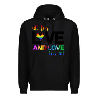 Black All For Love And Love For All Premium Hoodie - Bettercallsaul
