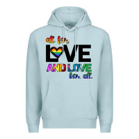 Blue Mist All For Love And Love For All Premium Hoodie - Bettercallsaul