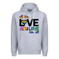 Heather Grey All For Love And Love For All Premium Hoodie - Bettercallsaul