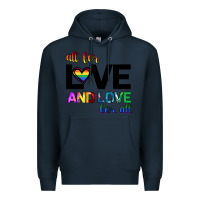 Navy All For Love And Love For All Premium Hoodie - Bettercallsaul