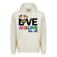 Oatmeal Heather All For Love And Love For All Premium Hoodie - Bettercallsaul