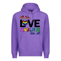 Purple All For Love And Love For All Premium Hoodie - Bettercallsaul