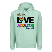 Seafoam All For Love And Love For All Premium Hoodie - Bettercallsaul
