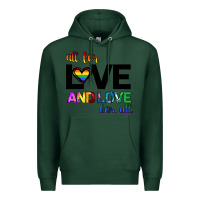 Sports Green All For Love And Love For All Premium Hoodie - Bettercallsaul
