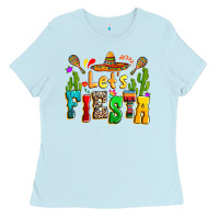 Baby Blue Let's fiesta Ladies Tee - RanaPortraitStore