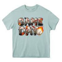 Arona game day baseball leopard Heavy Core Tee - Zillion Design Studio
