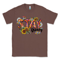 Chestnut Stay Groovy Classic Tee - CowhideDigitalArt