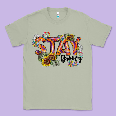 Stay Groovy Classic Tee Designed By Cowhidedigitalart