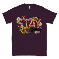 Plum Stay Groovy Classic Tee - CowhideDigitalArt