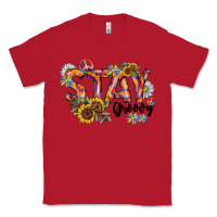 Red Stay Groovy Classic Tee - CowhideDigitalArt