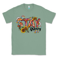 Sage Stay Groovy Classic Tee - CowhideDigitalArt