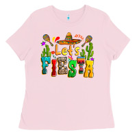 Bubblegum Pink Let's fiesta Ladies Tee - RanaPortraitStore