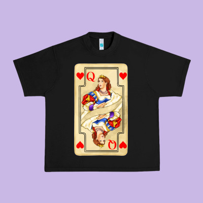 Love Playing Cards Queen Urban Heavy Tee Designed By Adodesignshop