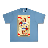 Pebble Blue love playing cards queen Urban Heavy Tee - AdoDesignShop