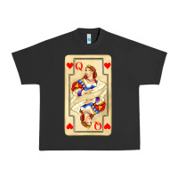 Pigment Black love playing cards queen Urban Heavy Tee - AdoDesignShop