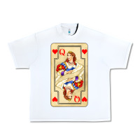 White love playing cards queen Urban Heavy Tee - AdoDesignShop