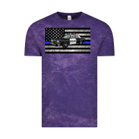 Cloud Purple thin blue line police car sippy cup Vintage Tee - Artiststas