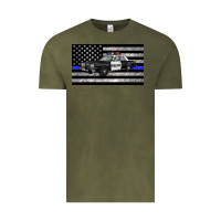 Vintage Olive thin blue line police car sippy cup Vintage Tee - Artiststas