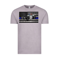 Thin Blue Line Police Car Sippy Cup Vintage Tee | Teevron