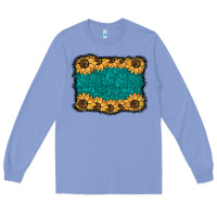 Colony Blue sunflower background Long Sleeve Tee - BarkalooDesign