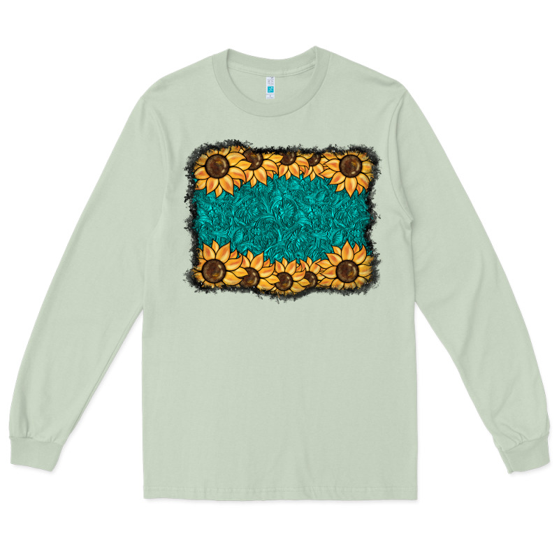 Sunflower Background Long Sleeve Tee by BarkalooDesign | Teevron