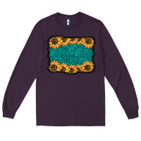 Plum sunflower background Long Sleeve Tee - BarkalooDesign