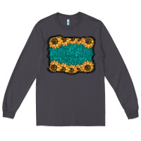 Smoke sunflower background Long Sleeve Tee - BarkalooDesign