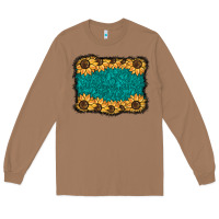 Toasted Coconut sunflower background Long Sleeve Tee - BarkalooDesign