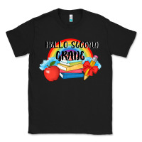Black back to school hello second grade 3200x2400 Classic Tee - AdoDesignShop